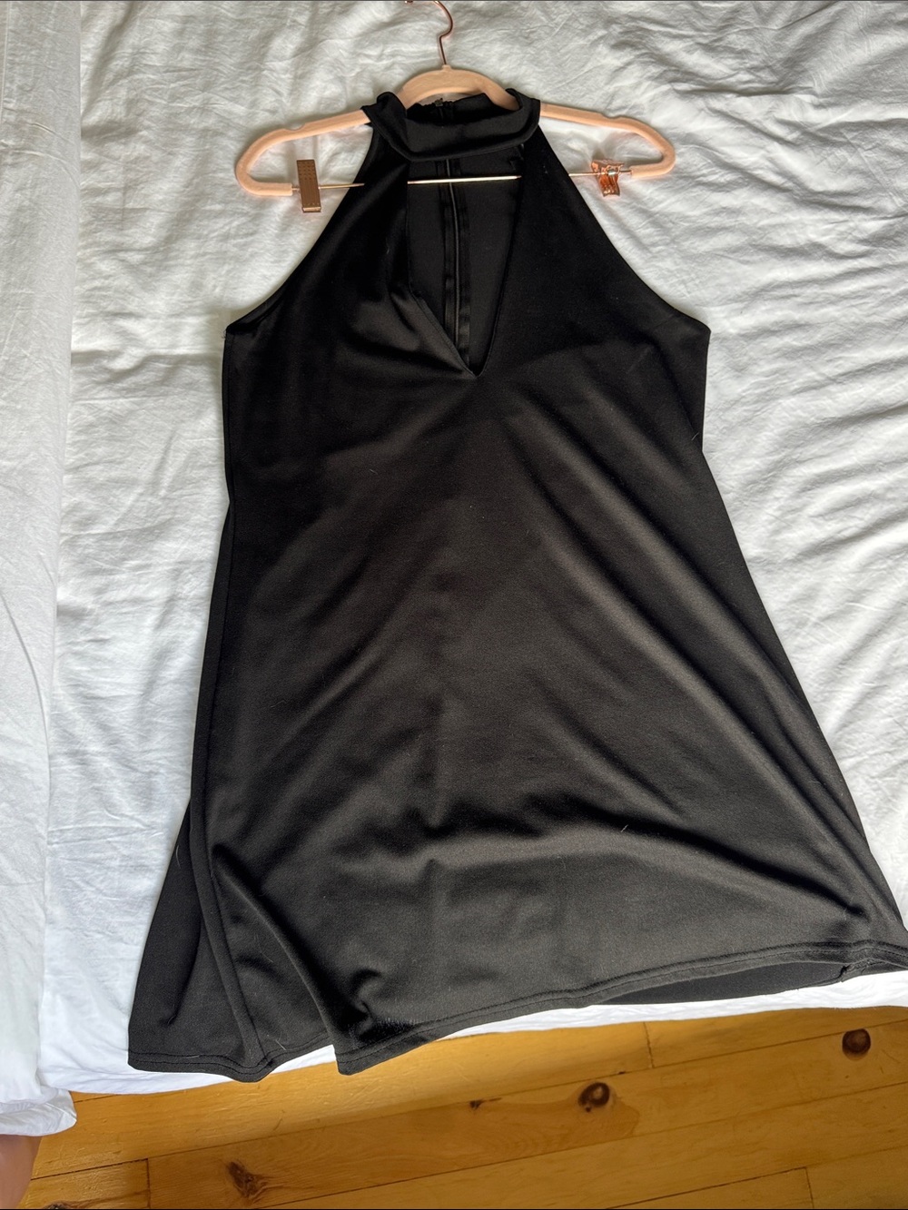 Missguided Black Halter Neck Swing Dress